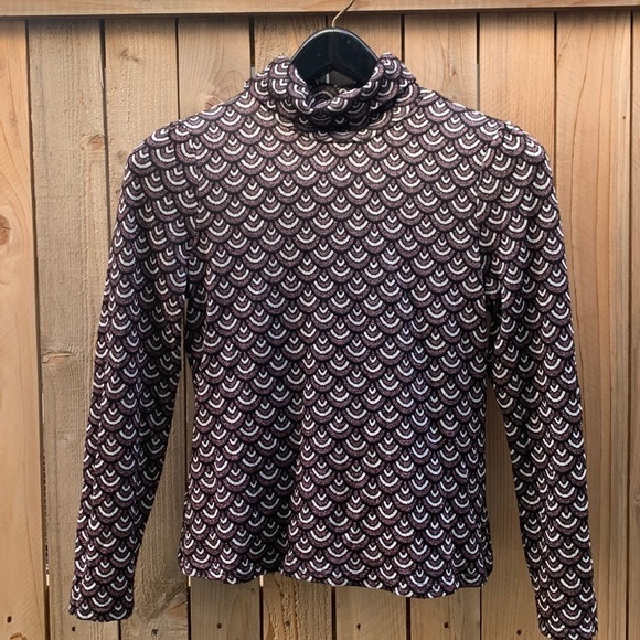 Modcloth metallic geometric long sleeve top - Picture 1 of 7